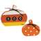 2 Set Candy Corn Boo & Polka Dot Pumpkin Sitters