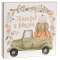 Thankful & Blessed Watercolor Pumpkin Truck Box Sign #37409
