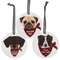 Bah Hum Pug Round Ornament, 3 Asstd. #37415