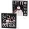 Baby It's Cold Let It Snow Box Sign, 2 Asstd.