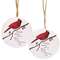 Grandma or Grandpa Round Cardinal Ornament, 2 Asstd.