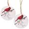 Mom or Dad Round Cardinal Ornament, 2 Asstd.