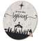 The Weary World Rejoices Nativity Round Easel Sign