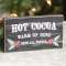 Hot Cocoa Warm Up Here Distressed Wooden Block Sign 37452