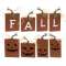 4 Set Reversible Fall Pumpkin Blocks with Stems #37502