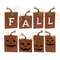 4 Set Reversible Fall Pumpkin Blocks with Stems
