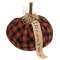 Burnt Orange & Black Stuffed "Halloween" Pumpkin