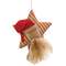 Primitive Santa Red Ticking Star Ornament #CS38817