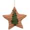 Primitive Tree Red Ticking Star Ornament #CS38818