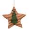 Primitive Tree Red Ticking Star Ornament