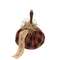 Burnt Orange & Black Stuffed "October 31st" Mini Pumpkin