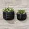 Distressed Black Metal Wall Bucket, 2/Set 15580AB;
