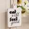 Distressed Eat Well Feel Good Cutting Board Ornament