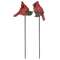 Cardinal & Holly Wooden Plant Stake, 2 Asstd. #37220