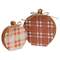 2 Set, Plaid Wooden Apple Sitters #37305