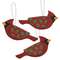 Wooden Holly Cardinal Ornament, 3 Asstd.