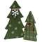 2 Set, Snowflake & Plaid Chunky Tree Sitters #37369