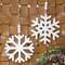 Distressed Beaded Wooden 8 Point Snowflake Hanger, 2 Asstd. 37374;
