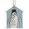 Let It Snow Blue Sparkle Trees & Snowman Ornament #37535