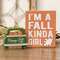 Fall Kinda Girl Box Sign with Happy Fall Pumpkins Truck Sitter, 2/Set 37546;
