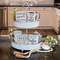 Aztec White Metal 2-Tiered Tray  70123;