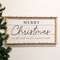 Merry Christmas To All Woodland Birch Wood Sign;