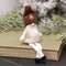 Mini Brown/White Snowflake Wooden Gnome ADCX3005;