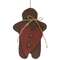 Stiffened Fabric Primitive Gingerbread & Heart Ornament