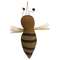 Stuffed Stiffened Fabric Primitive Bee Ornament #U22034