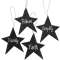 Black Star Ornaments - 4/bag #33093