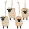Sheep Ornament with Hanger - 4/bag