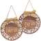 Daisy Day Round Hanging Sign with Burlap Bow, 2 Asstd. #37578