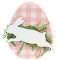 Hopping Bunny Pink Plaid Egg Sitter #37630