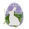 Sitting Bunny Purple Plaid Egg Sitter