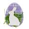 Sitting Bunny Purple Plaid Egg Sitter #37631