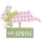 Pink & White Buffalo Check Bunny on Hello Spring Sitter #37641