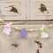 Beaded Wooden Easter Bunny & Eggs Mini Garland 37664