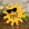 Sun "Shine" Wooden Sitter with Sunglasses 37710