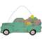 Distressed Hanging Teal Wooden Easter Egg Truck