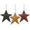 Fabric Star Ornaments - 3/Set - # 90411