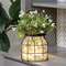 Large Glass Jar In Black Metal Carrier QX19354;