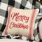 Merry Christmas Red Striped Pillow 15657