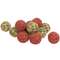 12 Set, Small Primitive Gingham Rag Balls