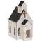 Distressed White Wooden Church Sitter 37596;