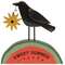 Sweet Summer Crow & Watermelon Sitter