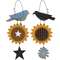 Distressed Wooden Bird & Flower Hanger, 2 Asstd.