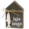 Lake House Wooden Block Sitter #37626