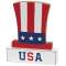 Wooden USA Uncle Sam Hat Sitter #37657