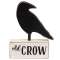 Wooden Old Crow on Base Sitter #37677