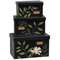 3 Set, Leafy Floral File Boxes